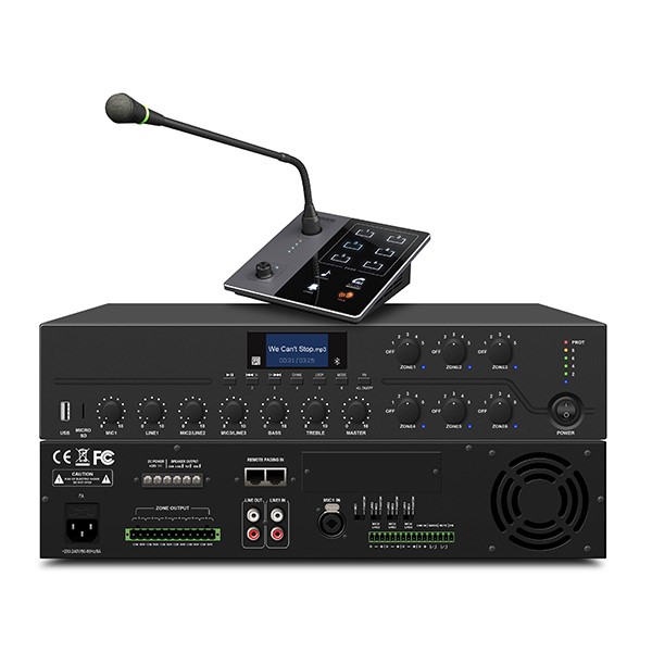 DMA6250U 250W 6 Zones Digital Mixer Amplifier with Remote Paging Station