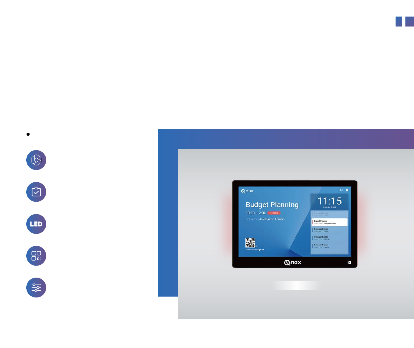 Q-NEX Room Scheduler CPL50